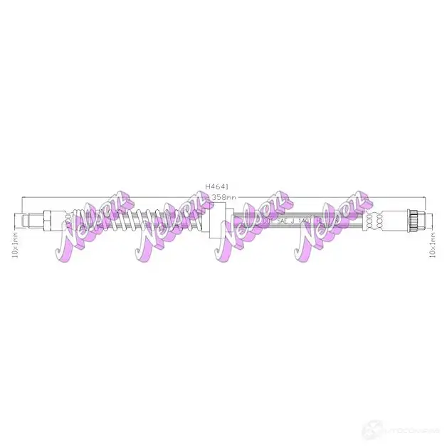Тормозной шланг KAWE 2334112 DQ2 22RS H4641