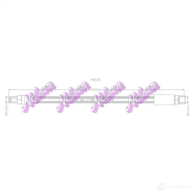 Тормозной шланг KAWE 2333721 H4100 X72I 3