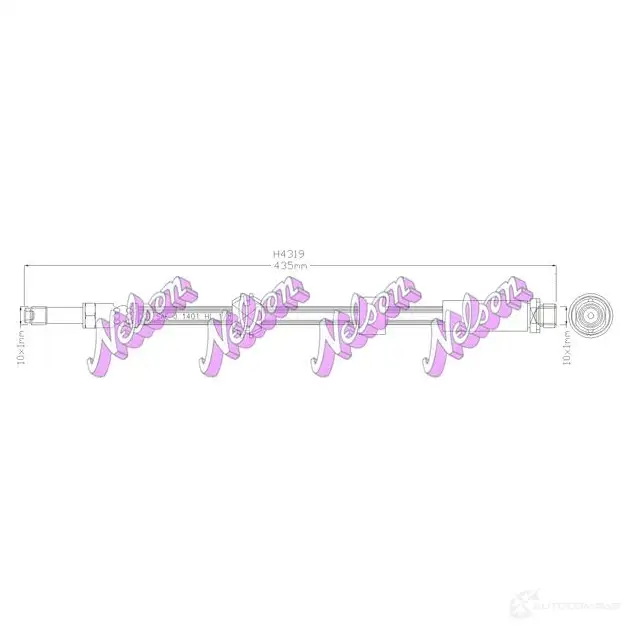 Тормозной шланг KAWE 2333820 H4319 QWR LT