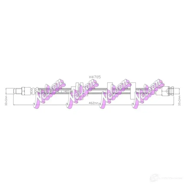 Тормозной шланг KAWE H4705 44U9 IR6 2334160 изображение 0