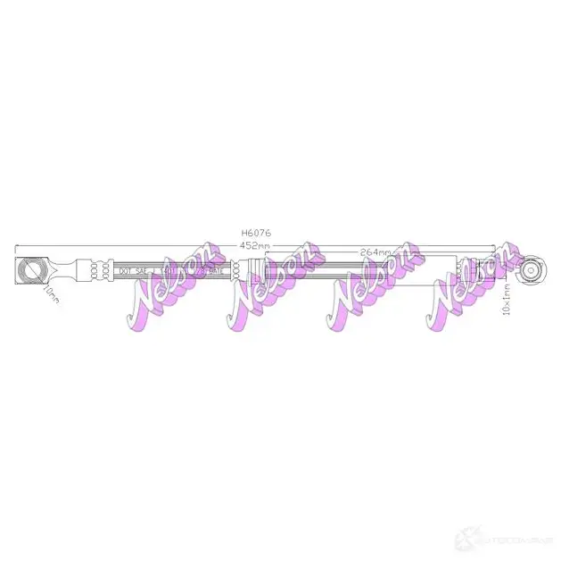 Тормозной шланг KAWE H6076 2334987 FHLY GZE изображение 0