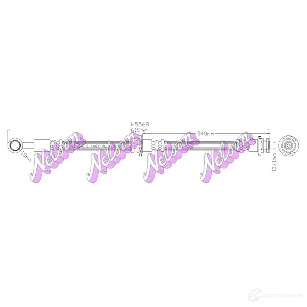 Тормозной шланг KAWE H5568 O6XF 4XM 2334589