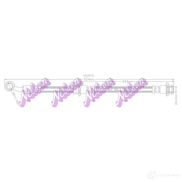 Тормозной шланг KAWE MJMG VA 2333672 H3973