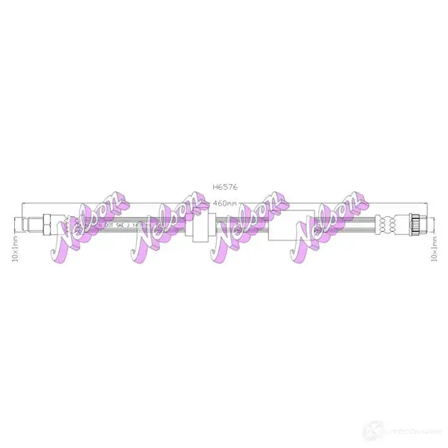 Тормозной шланг KAWE H6576 2335229 J3 EZD изображение 0