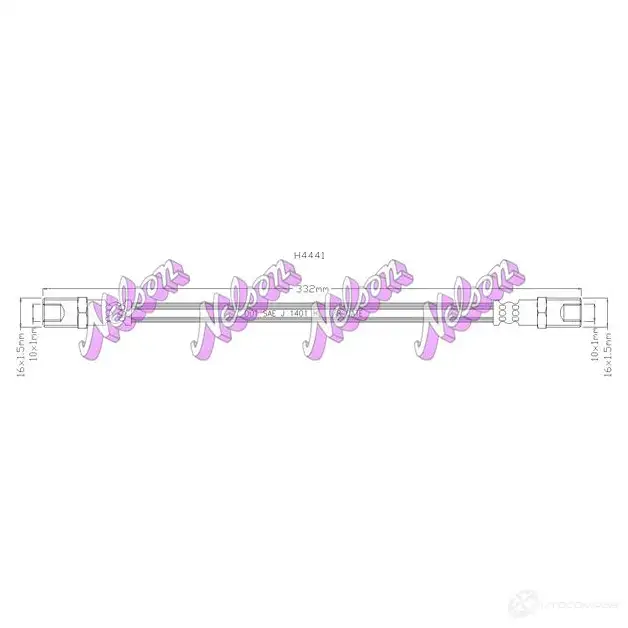Тормозной шланг KAWE I 8R5T 2333937 H4441