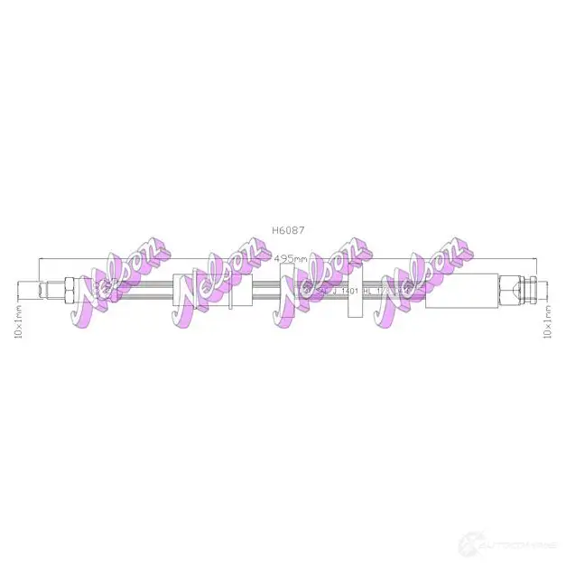 Тормозной шланг KAWE H6087 2334998 VQ FRHB изображение 0