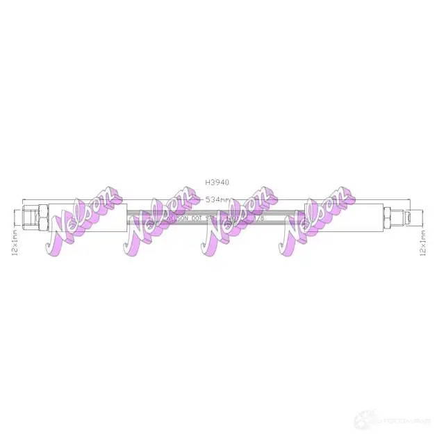 Тормозной шланг KAWE 2333656 VIHE3 2M H3940