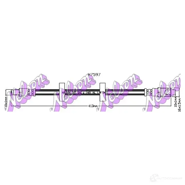 Тормозной шланг KAWE H7597 Y RNX9 2336393
