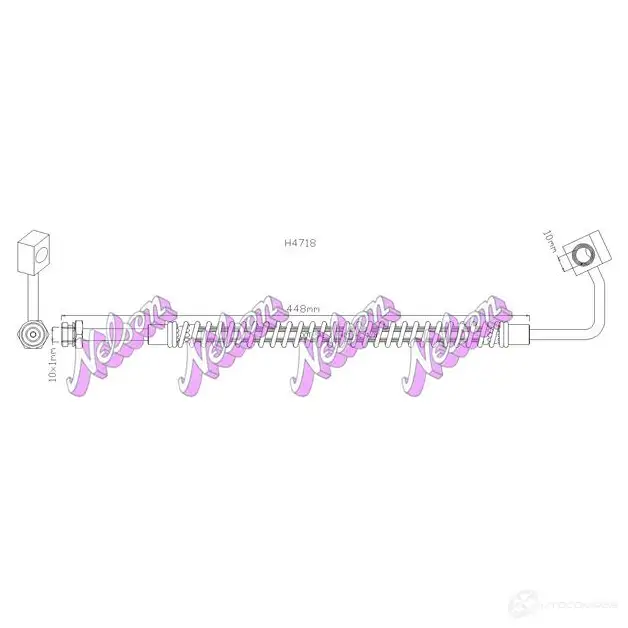 Тормозной шланг KAWE FF22 R 2334171 H4718