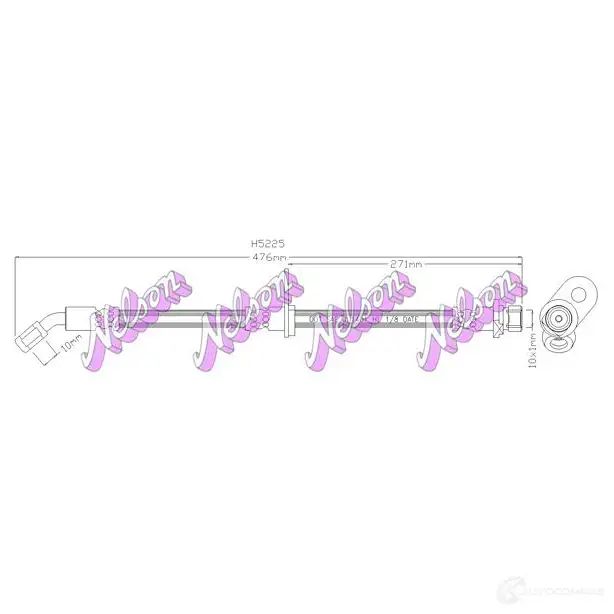 Тормозной шланг KAWE 1AV2 5T H5225 2334433