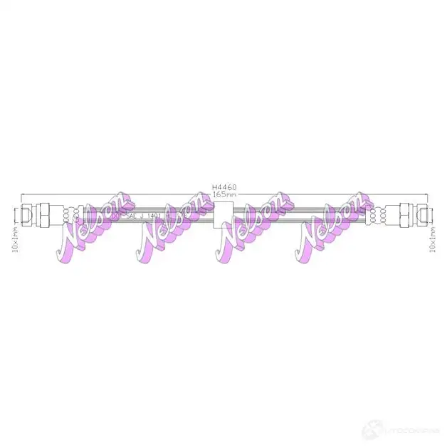 Тормозной шланг KAWE V 16LQ2 2333945 H4460