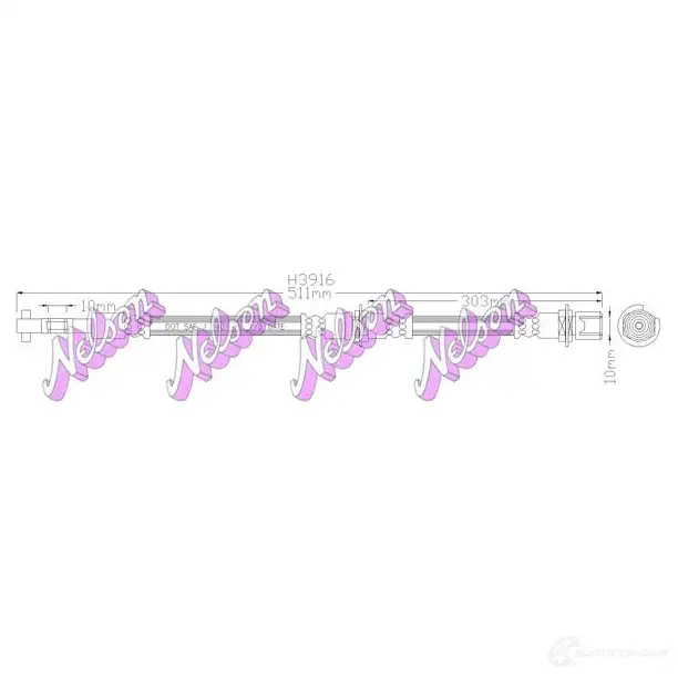 Тормозной шланг KAWE S MLVY 2333629 H3916