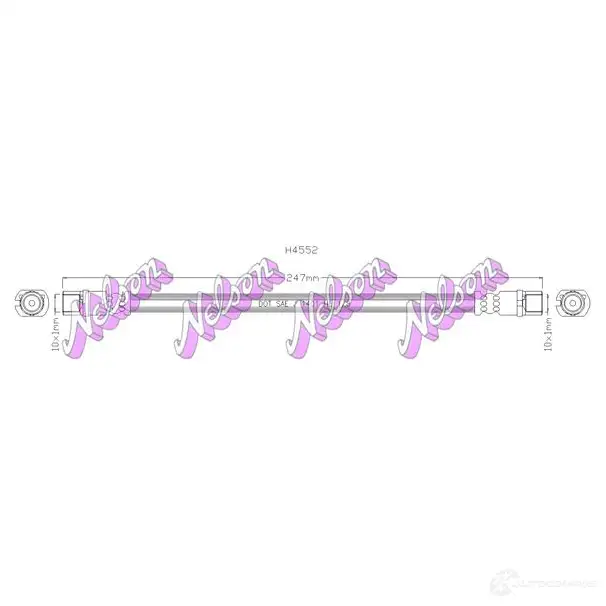 Тормозной шланг KAWE 2334031 H4552 15 0YLI