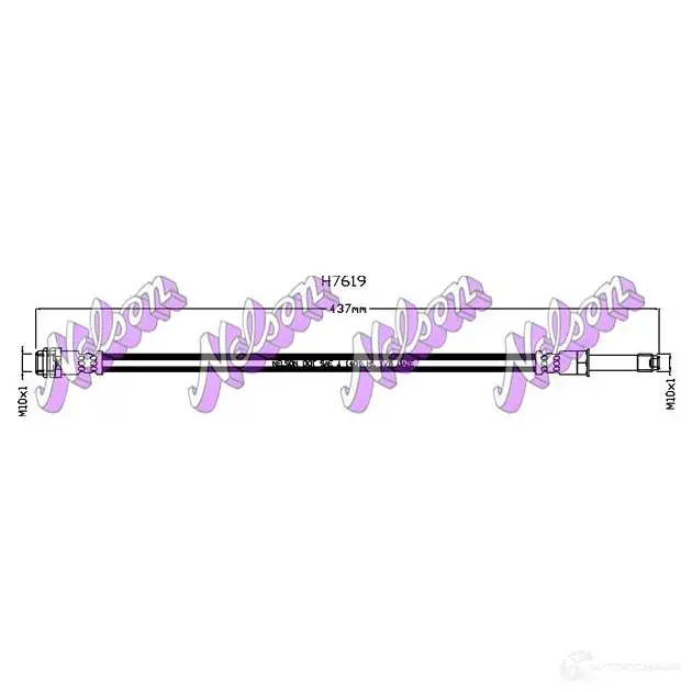 Тормозной шланг KAWE H7619 PRW LT 2336410