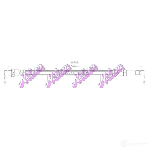 Тормозной шланг KAWE H6248 2335060 JCJ ZD3