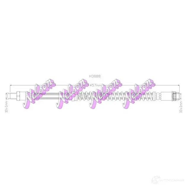 Тормозной шланг KAWE ZH1 V5 2333602 H3888