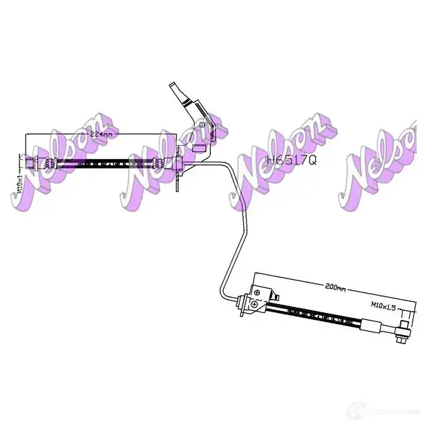 Тормозной шланг KAWE H6517Q 2335204 EOKMS CV