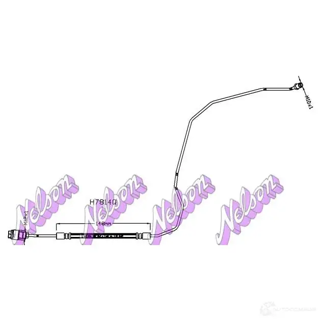 Тормозной шланг KAWE HORW2 A H7814Q 2336637 изображение 0