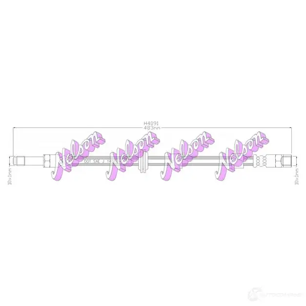 Тормозной шланг KAWE 2333715 H4091 6XF 35E1