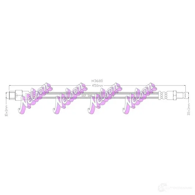 Тормозной шланг KAWE h3680 2333545 G5 ALW7L изображение 0