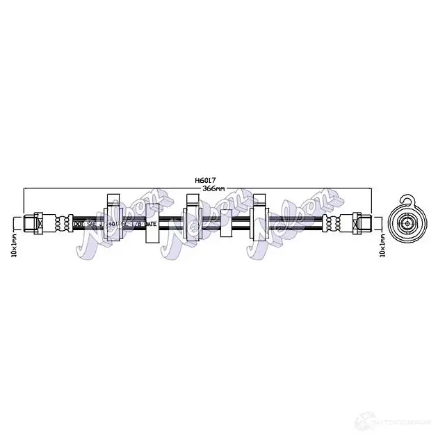 Тормозной шланг KAWE H6017 ARZ TM9M 2334961