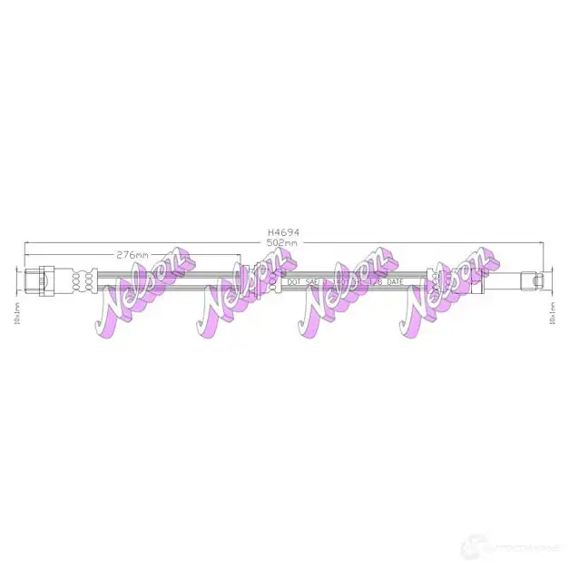 Тормозной шланг KAWE HDQW K H4694 2334151 изображение 0