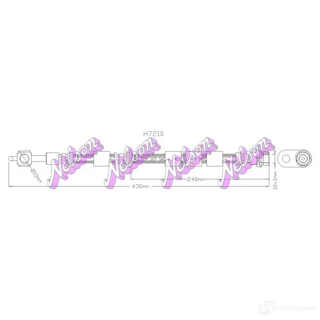 Тормозной шланг KAWE H7210 2335881 J3 5U1Q