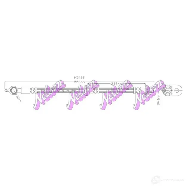 Тормозной шланг KAWE 2334554 H5462 EC 56AP9