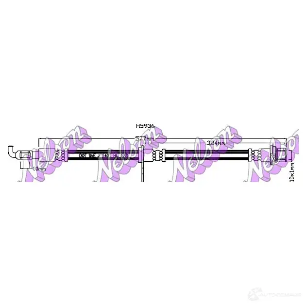 Тормозной шланг KAWE H5936 2334889 CA0 22
