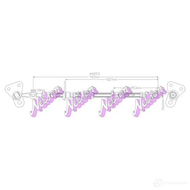 Тормозной шланг KAWE H4203 J BA73YV 2333751