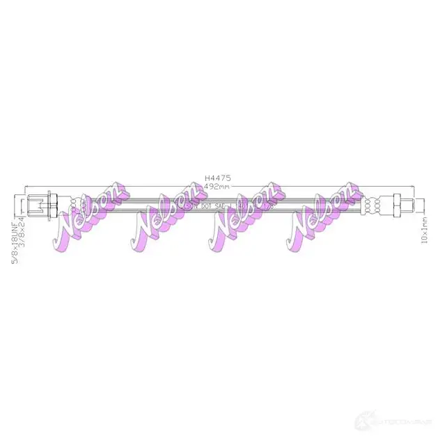 Тормозной шланг KAWE C T333 2333956 H4475