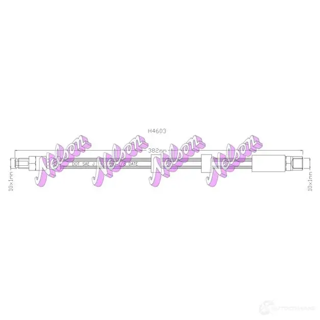 Тормозной шланг KAWE H4603 2334075 O 21AG