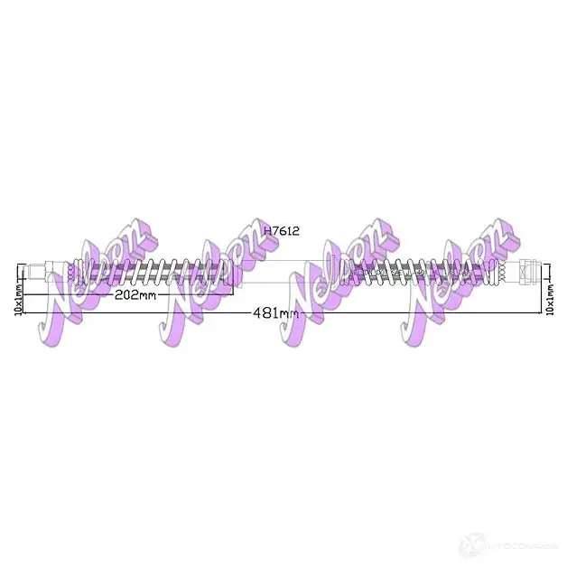 Тормозной шланг KAWE 9D3C3 C4 2336403 H7612 изображение 0