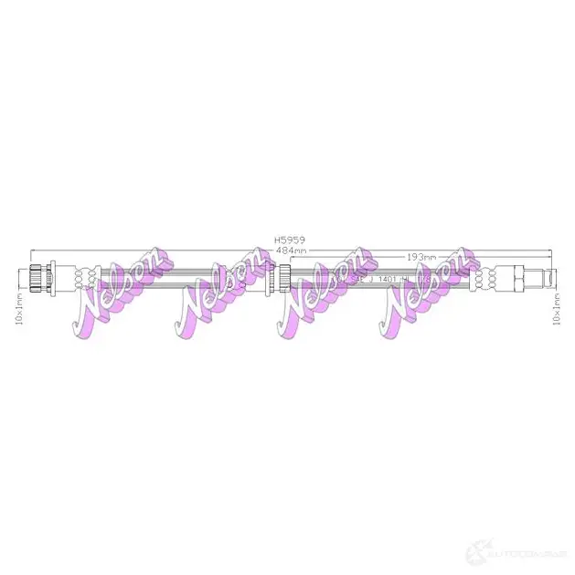 Тормозной шланг KAWE QWBO C H5959 2334907