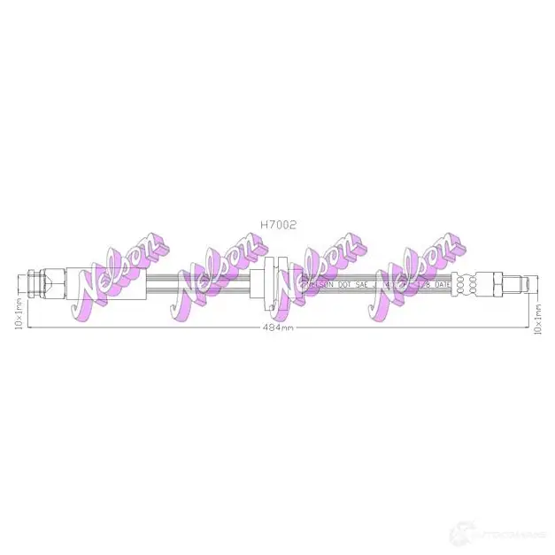 Тормозной шланг KAWE 3VU71 X H7002 2335656