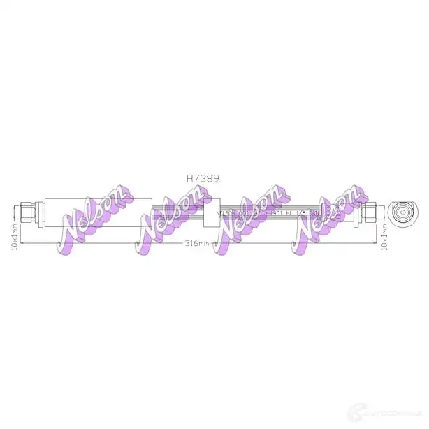 Тормозной шланг KAWE 2336078 H7389 BVZY43 N изображение 0