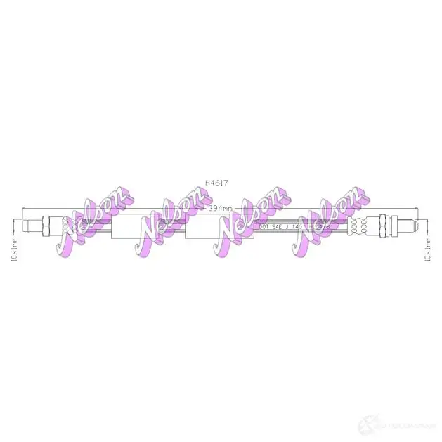 Тормозной шланг KAWE R58J F 2334088 H4617