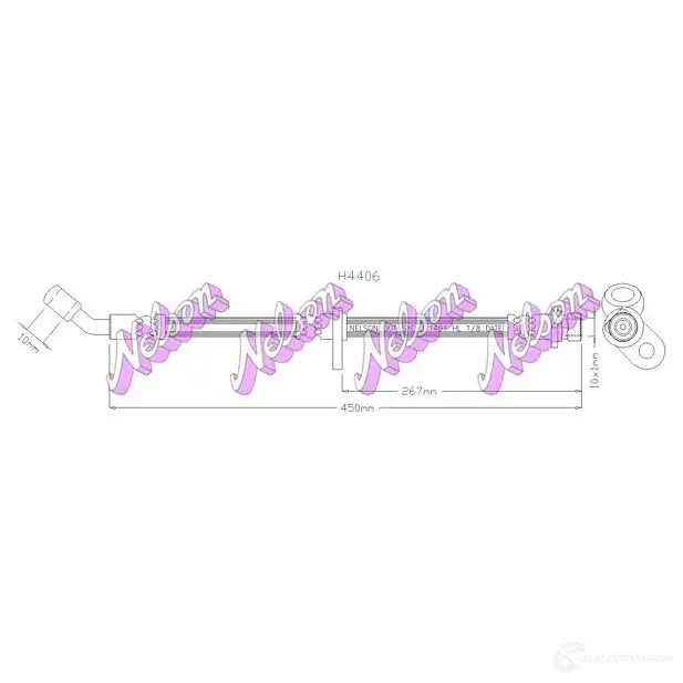 Тормозной шланг KAWE H4406 2333898 ZN QWA