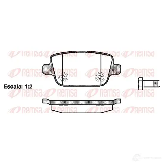 Тормозные колодки дисковые, комплект KAWE D1314-8429 BPM 1256.00 1256 00 2302562 изображение 0