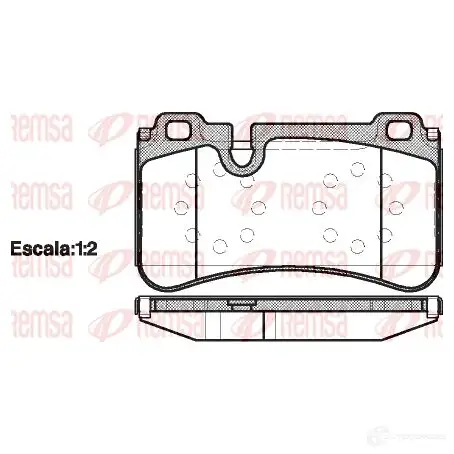 Тормозные колодки дисковые, комплект KAWE 1280 00 B PM1280.00 2302582 D1292-8409 изображение 0