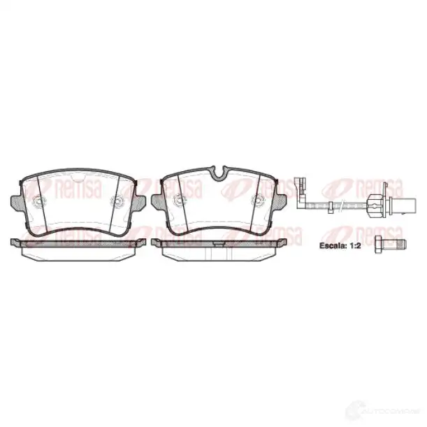 Тормозные колодки дисковые, комплект KAWE D1547-8755 1343 10 B PM1343.10 2302633 изображение 0