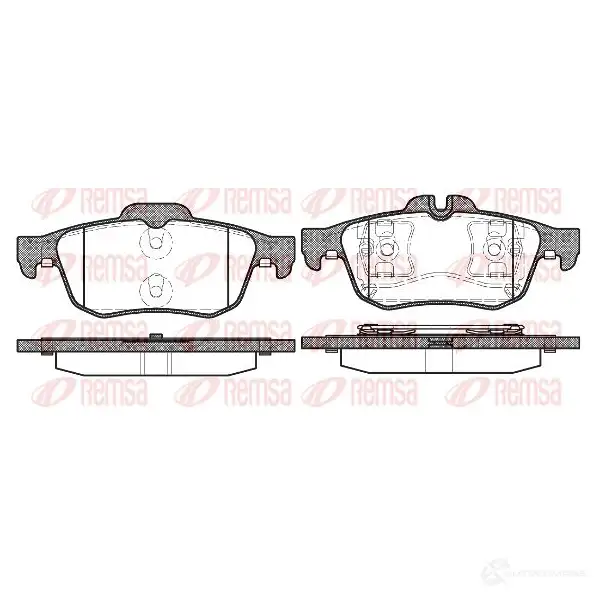 Тормозные колодки дисковые, комплект KAWE D1757-8 985 PCA084260 0842 60 2300614