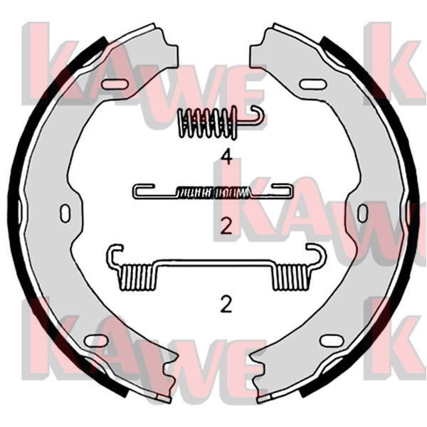 Барабанные колодки KAWE 1223463963 09020K PU MMIMA