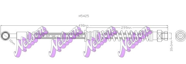 Тормозной шланг KAWE 1424509875 H5425 HU DAN изображение 0