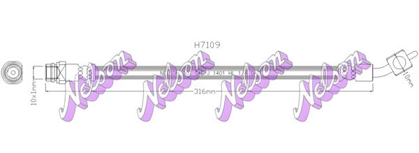 Тормозной шланг KAWE ZR2 GW1 H7109 2335782