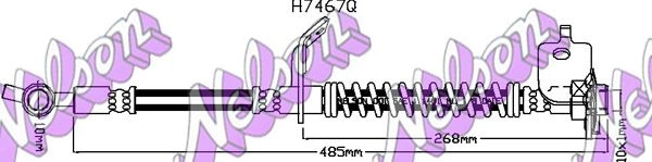 Тормозной шланг KAWE H7467Q 2336198 V1 1YC5