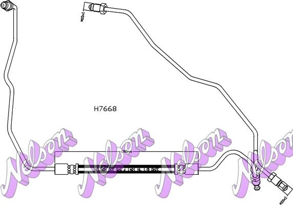 Тормозной шланг KAWE 2336470 H7668 W0 ZCM изображение 0