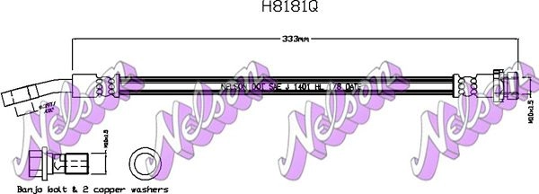 Тормозной шланг KAWE H8181Q 1440968705 4KS0K R0