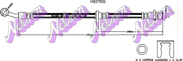 Тормозной шланг KAWE H8290Q O5FF U 1440968845 изображение 0
