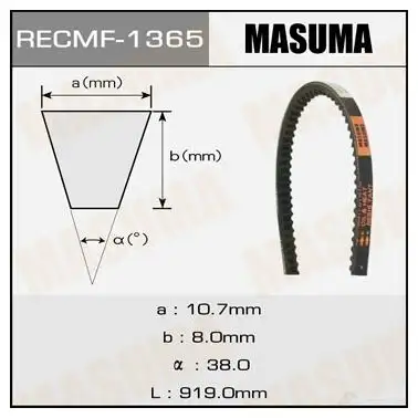 Ремень привода навесного оборудования, 10x919 мм, 10x919 мм MASUMA 1365 1422885594 B ZO9W